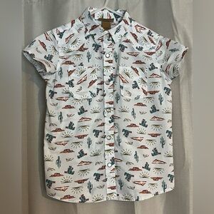 Wrangler Desert Print Button-Up Shirt – Size Medium